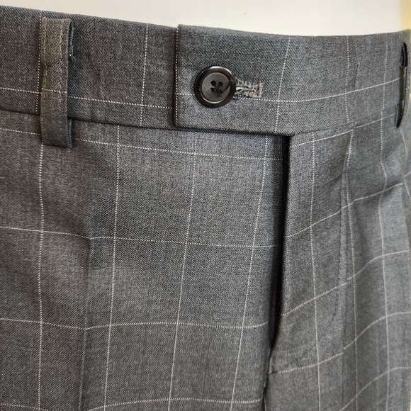 BOSS CLUB Wool Blend Mens Suit Set Jacket Pants Slim Fit Formal Wear 48 (Medium) - Picture 3 of 15